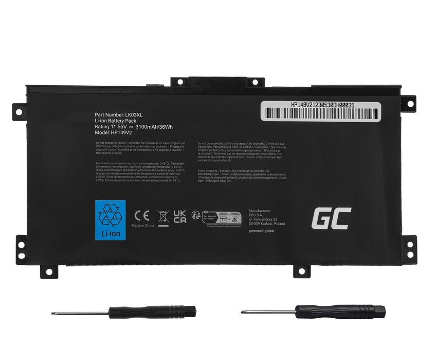 Green Cell baterija LK03XL za HP Envy x360 15-BP 15-BP000 15-BP100 15-CN 17-AE 17-BW (HP149V2)